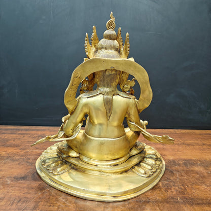 Brass Fine Large Kubera Idol God of Wealth & Prosperity 20 Inch by vendor-unknown - Hindu Gods (View 8)