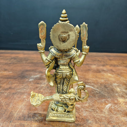 Brass Fine Small Murugan Swamy Kartikeya Idol Golden Finish 7 Inch by vendor-unknown - Hindu Gods (View 6)