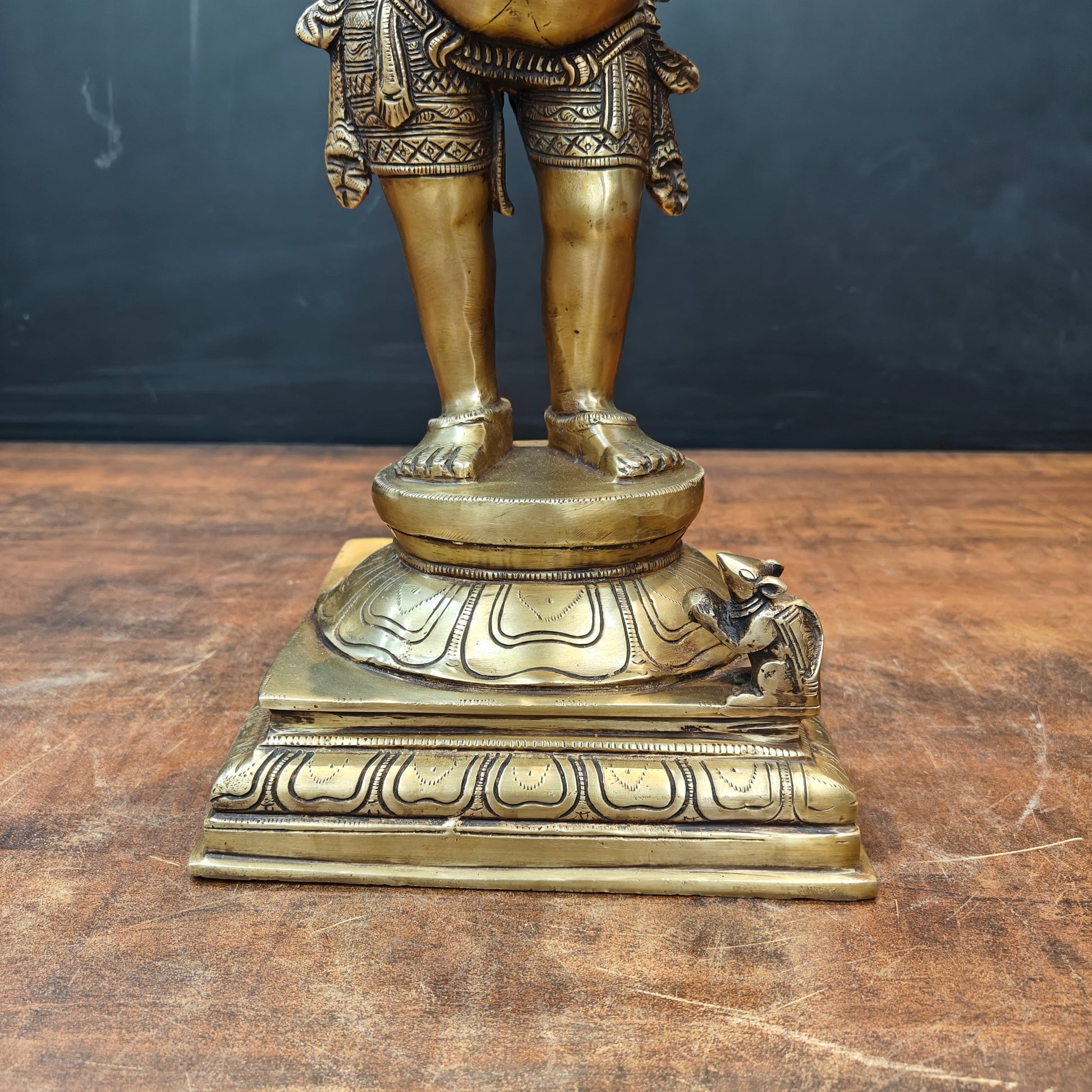 Brass Standing Lord Ganesha Statue Antique Finish 1.5 Feet - Image 7