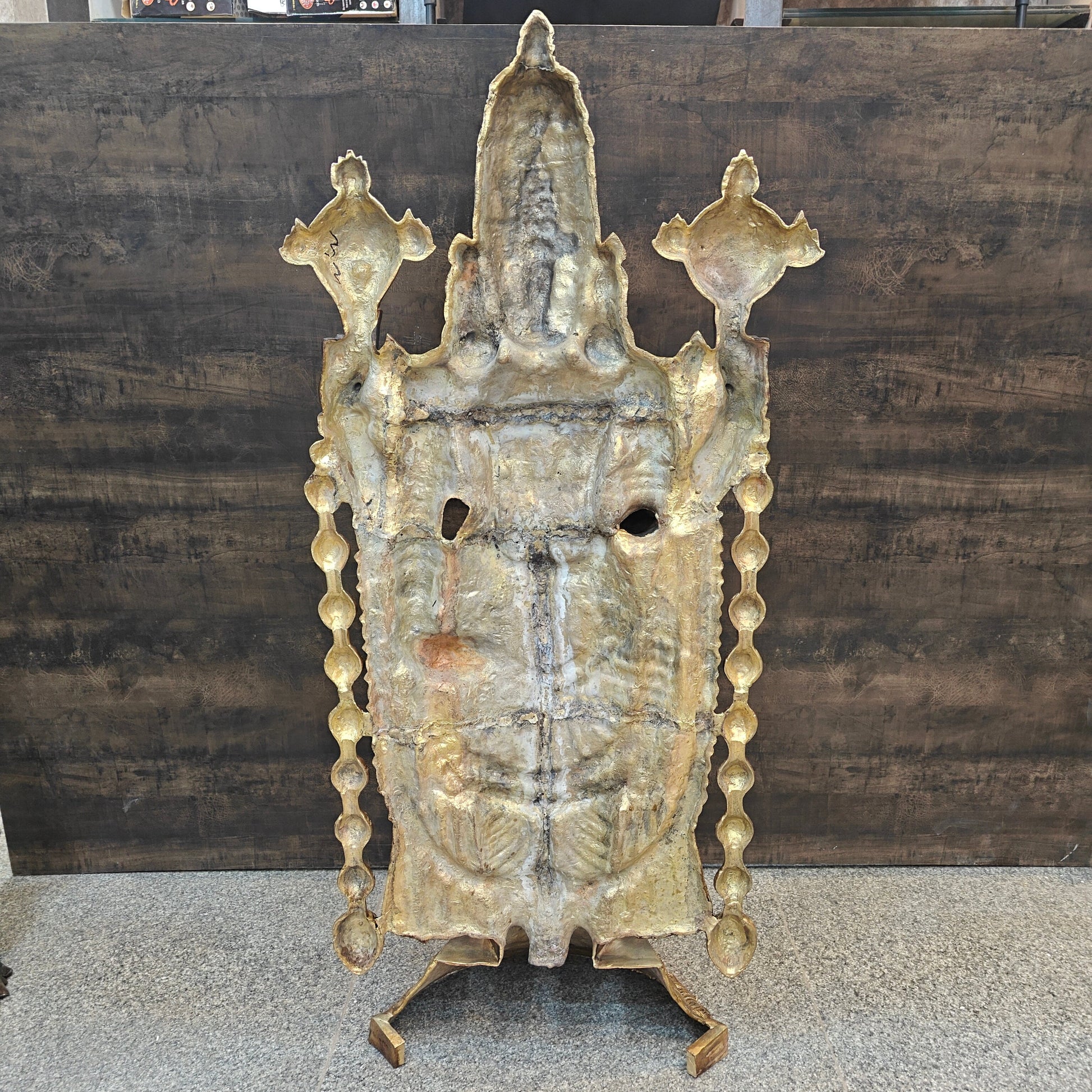Brass Large Venkateshwara Tirupati Balaji Idol Black Gold Finish 4 Feet - Image 8