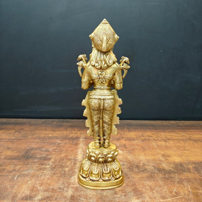 Brass Deeplakshmi Statue Showpiece For Home Decor 15 Inch by vendor-unknown - Decor (View 5)