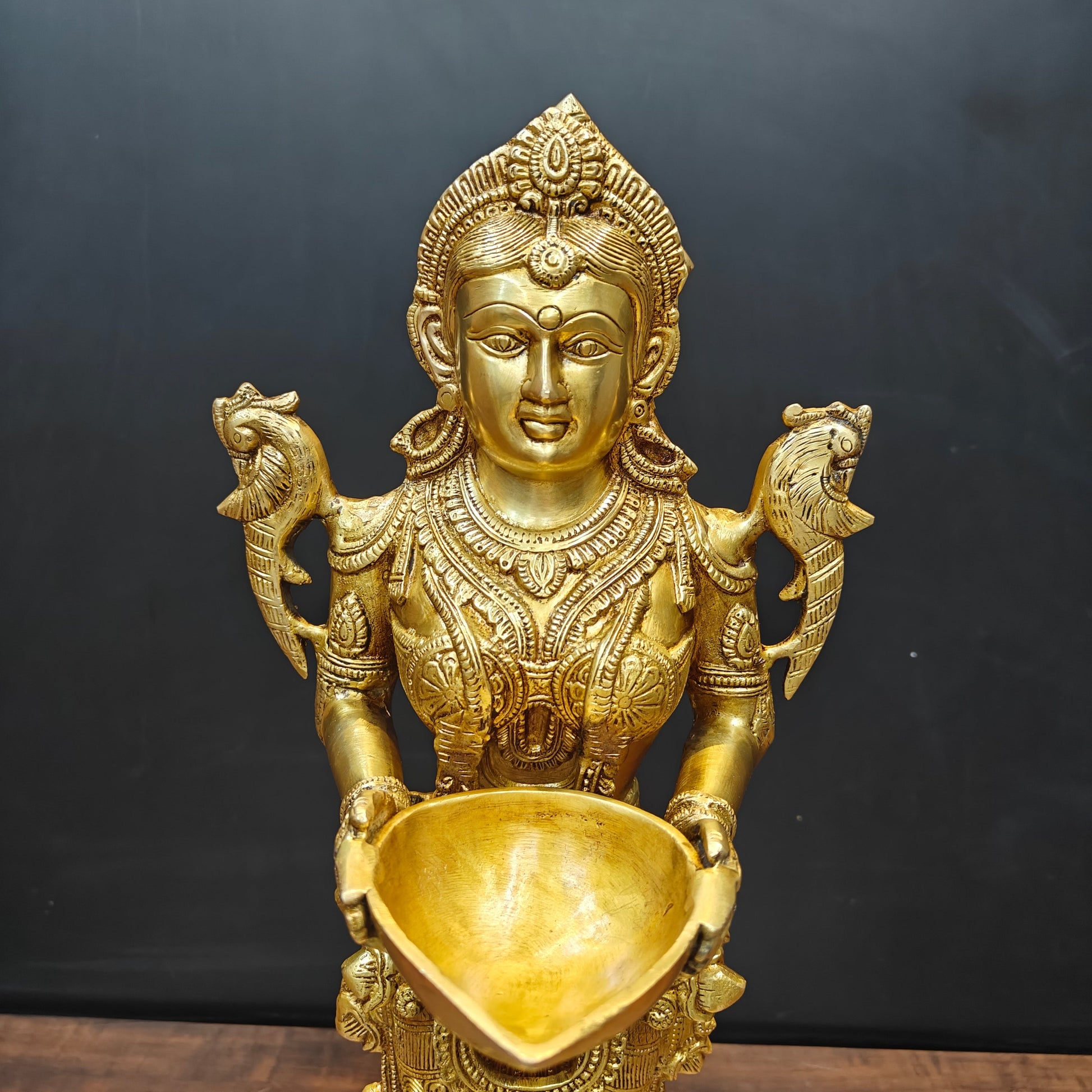 Brass Deep Lakshmi Sculpture Showpiece 25 Inch - Image 2