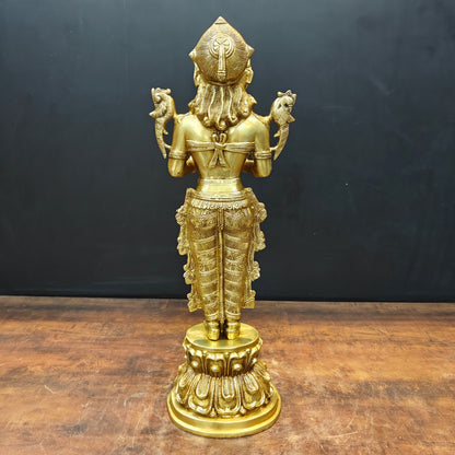 Brass Deep Lakshmi Sculpture Showpiece 25 Inch by vendor-unknown - Decor (View 6)