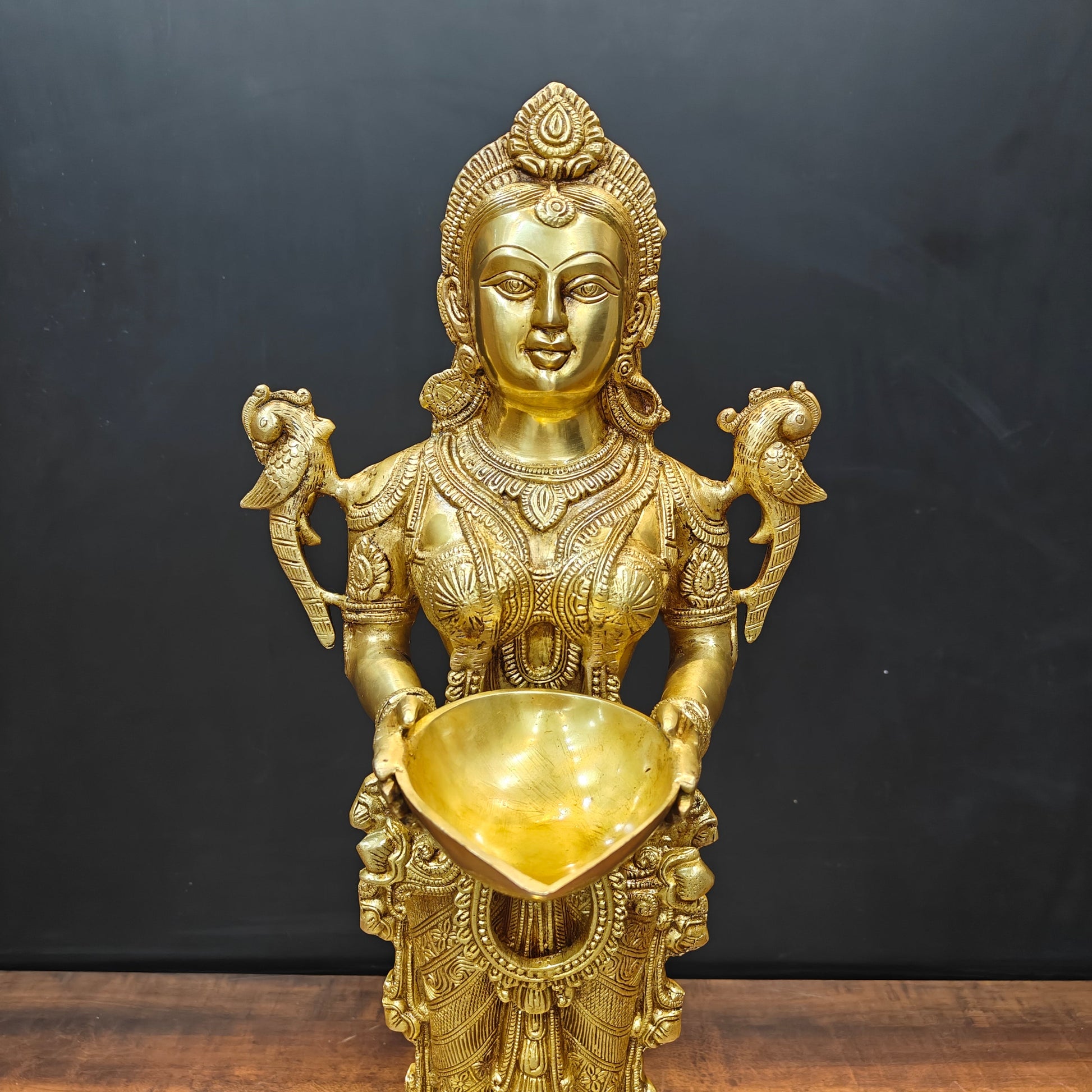 Brass Large Deep Lakshmi Sculpture Showpiece 2.5 Feet - Image 2