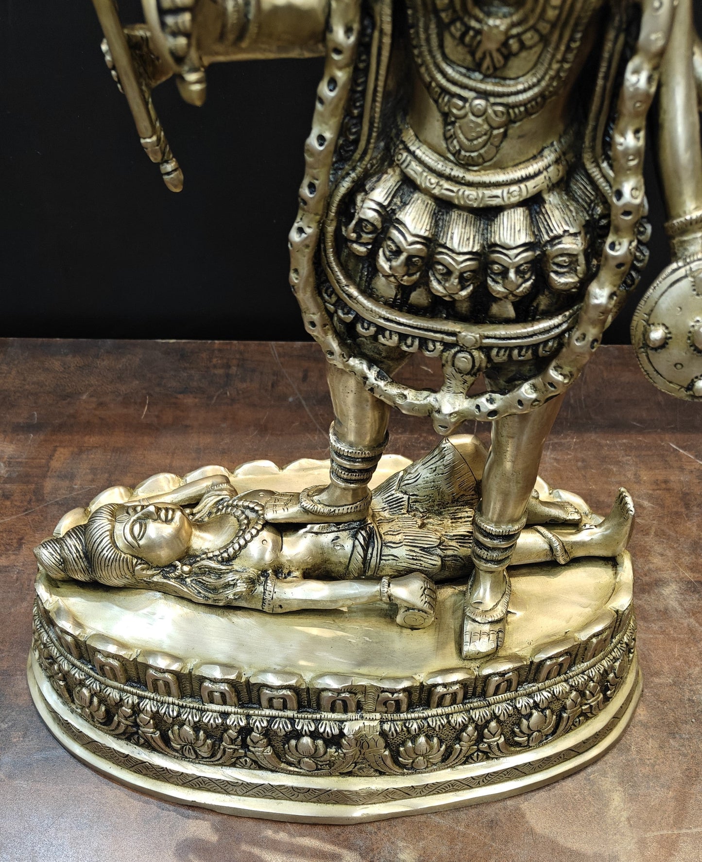 Brass Large Goddess Kali Mata Idol Antique Finish 27 Inches