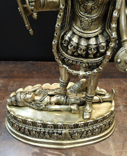 Brass Large Goddess Kali Mata Idol Antique Finish 27 Inches by vendor-unknown - Hindu Gods (View 8)