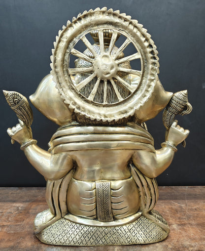 Brass Ganesha Statue Antique Finish For Home Decor 2 Feet by vendor-unknown - Hindu Gods (View 10)