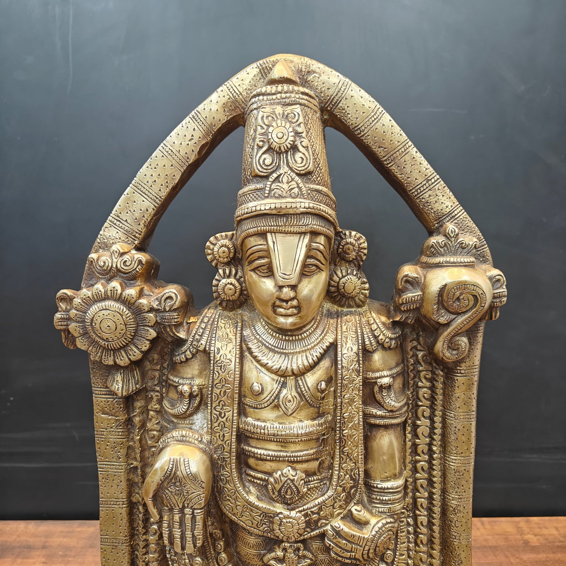 Brass Tirupati Balaji Lord Venkateshwara Swamy Idol 2 Feet - Image 2