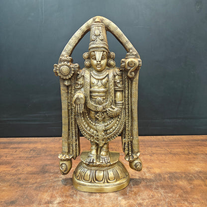 Brass Tirupati Balaji Lord Venkateshwara Swamy Idol 2 Feet by vendor-unknown - Hindu Gods (View 3)