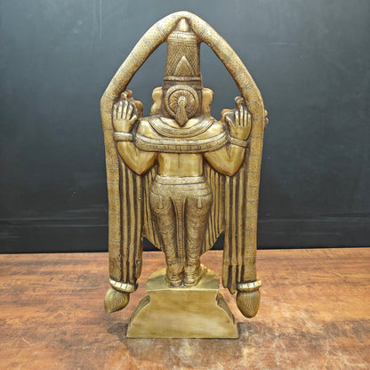 Brass Tirupati Balaji Lord Venkateshwara Swamy Idol 2 Feet by vendor-unknown - Hindu Gods (View 6)