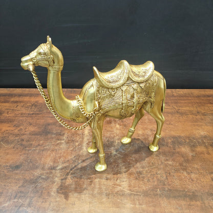 Brass Camel Sculpture Vastu Recommended Showpiece Home Decor 17 Inch by vendor-unknown - Decor (View 3)