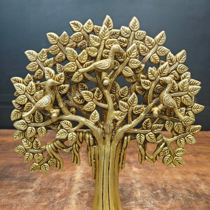 Brass Handcrafted Kalpavriksha Life Of Tree Decorative Showpiece 12 Inch by vendor-unknown - Decor (View 2)