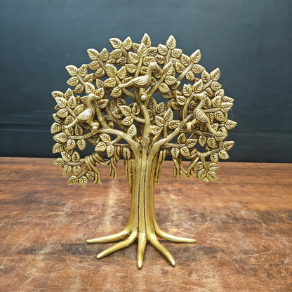 Brass Handcrafted Kalpavriksha Life Of Tree Decorative Showpiece 12 Inch by vendor-unknown - Decor (View 3)