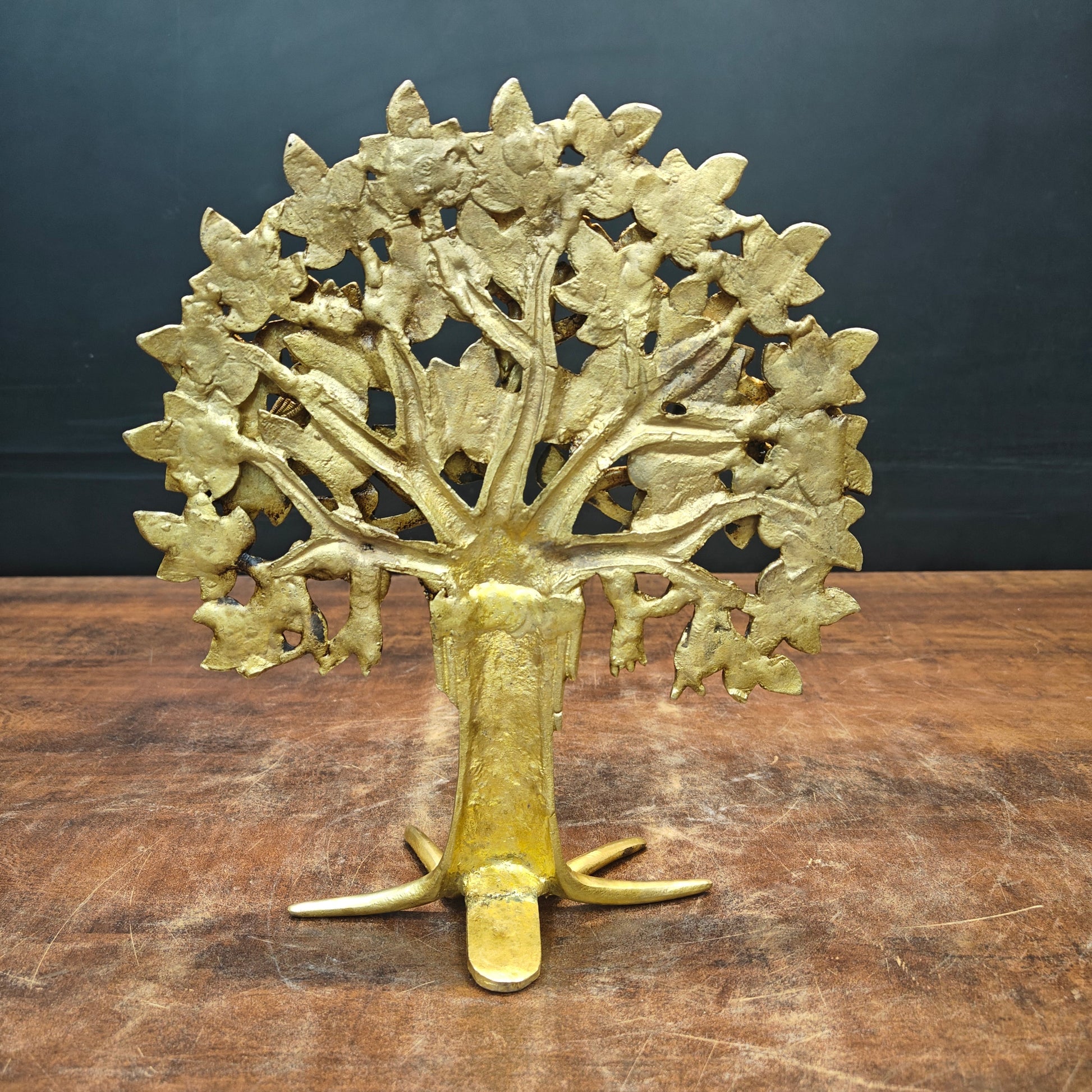 Brass Handcrafted Kalpavriksha Life Of Tree Decorative Showpiece 12 Inch - Image 6