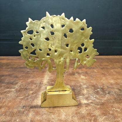 Brass Handcrafted Kalpavriksha Life Of Tree Decorative Showpiece 8 Inch by vendor-unknown - Decor (View 4)
