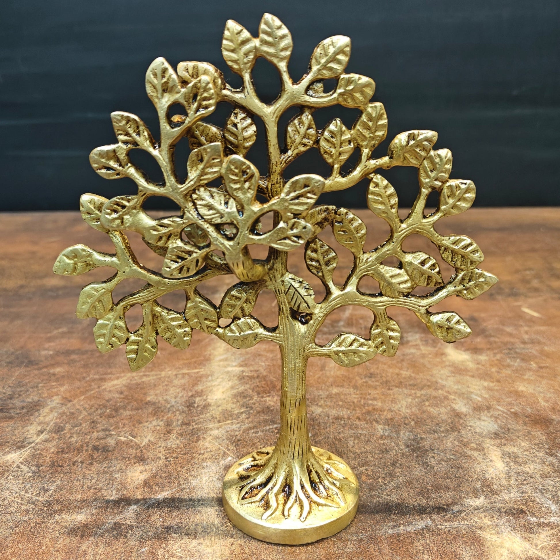 Brass Antique Kalpavriksha Tree 7" - Image 2