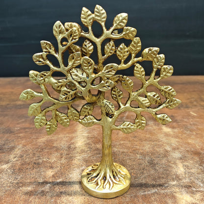 Brass Antique Kalpavriksha Tree 7" by vendor-unknown - Decor (View 2)