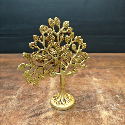 Brass Antique Kalpavriksha Tree 7" by vendor-unknown - Decor (View 3)