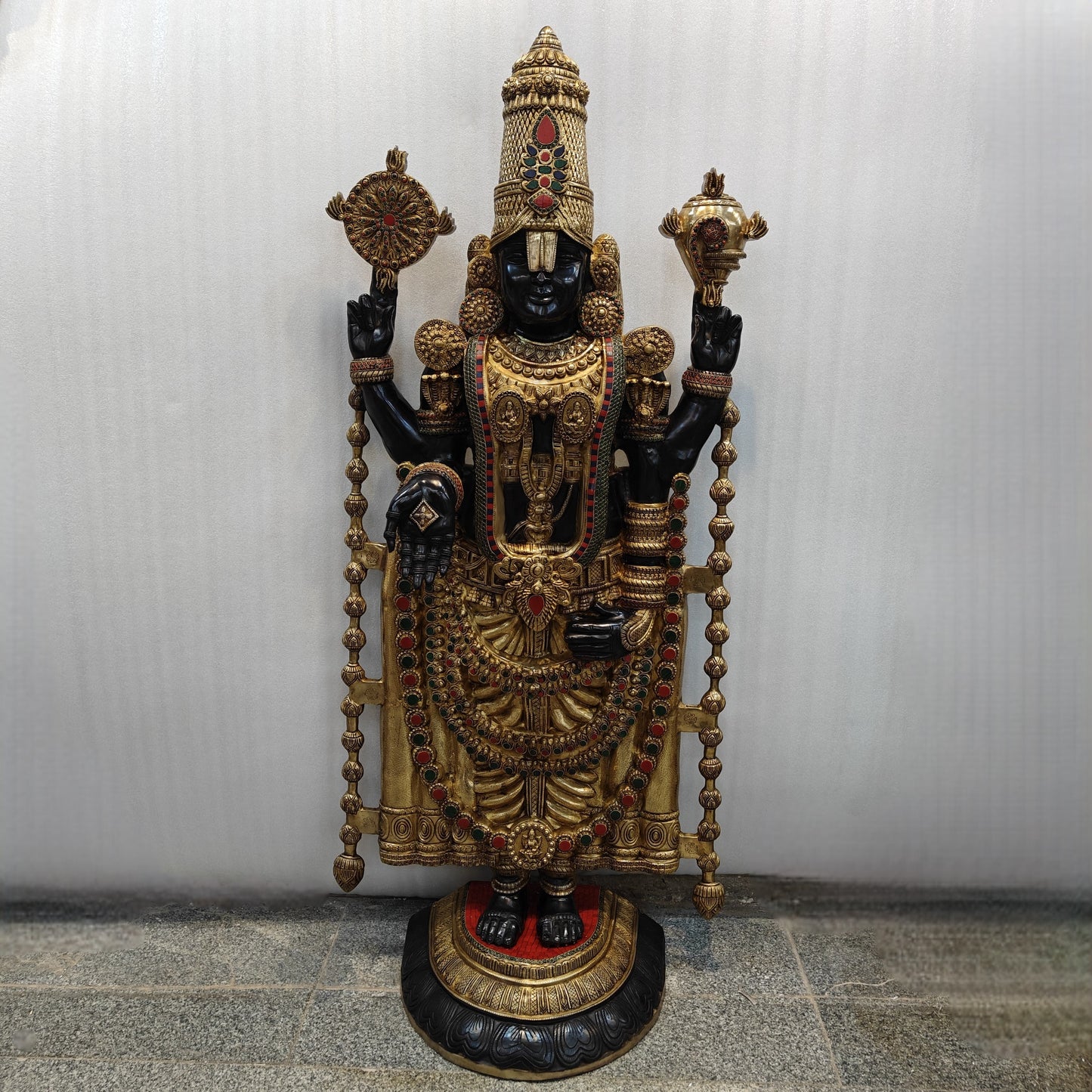 Brass Large Tirupati Balaji Idol Venkateshwara Swamy For Home Decor 6 Feet