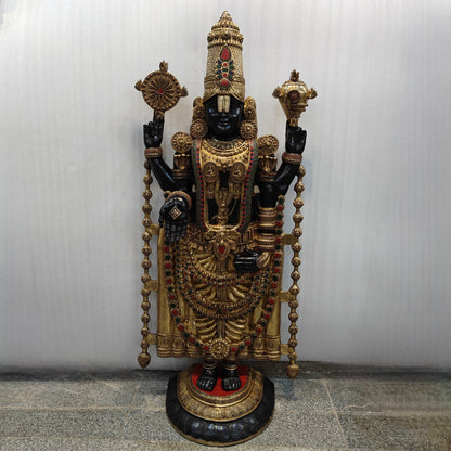 Brass Large Tirupati Balaji Idol Venkateshwara Swamy For Home Decor 6 Feet by vendor-unknown - Hindu Gods (View 12)