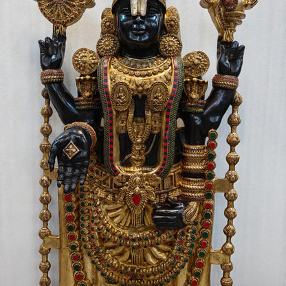 Brass Large Tirupati Balaji Idol Venkateshwara Swamy For Home Decor 6 Feet by vendor-unknown - Hindu Gods (View 13)