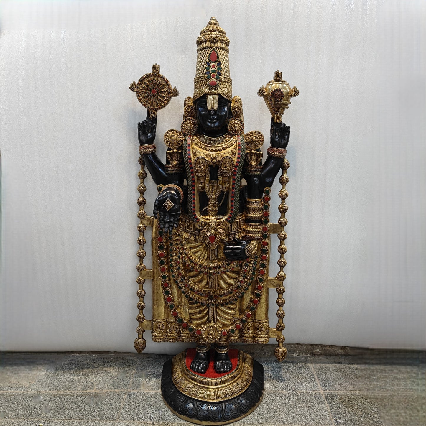 Brass Large Tirupati Balaji Idol Venkateshwara Swamy For Home Decor 6 Feet