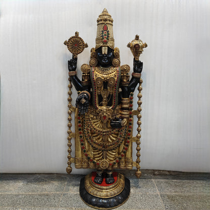 Brass Large Tirupati Balaji Idol Venkateshwara Swamy For Home Decor 6 Feet by vendor-unknown - Hindu Gods (View 3)