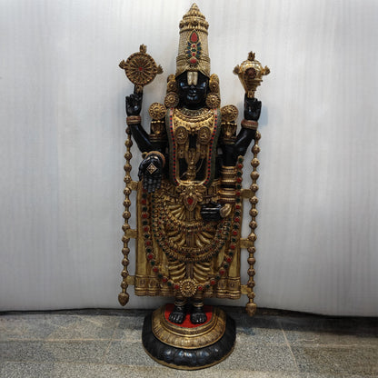 Brass Large Tirupati Balaji Idol Venkateshwara Swamy For Home Decor 6 Feet by vendor-unknown - Hindu Gods (View 7)