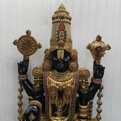 Brass Large Tirupati Balaji Idol Venkateshwara Swamy For Home Decor 6 Feet by vendor-unknown - Hindu Gods (View 8)