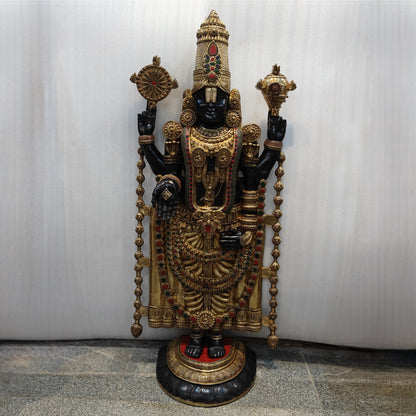 Brass Large Tirupati Balaji Idol Venkateshwara Swamy For Home Decor 6 Feet by vendor-unknown - Hindu Gods (View 10)