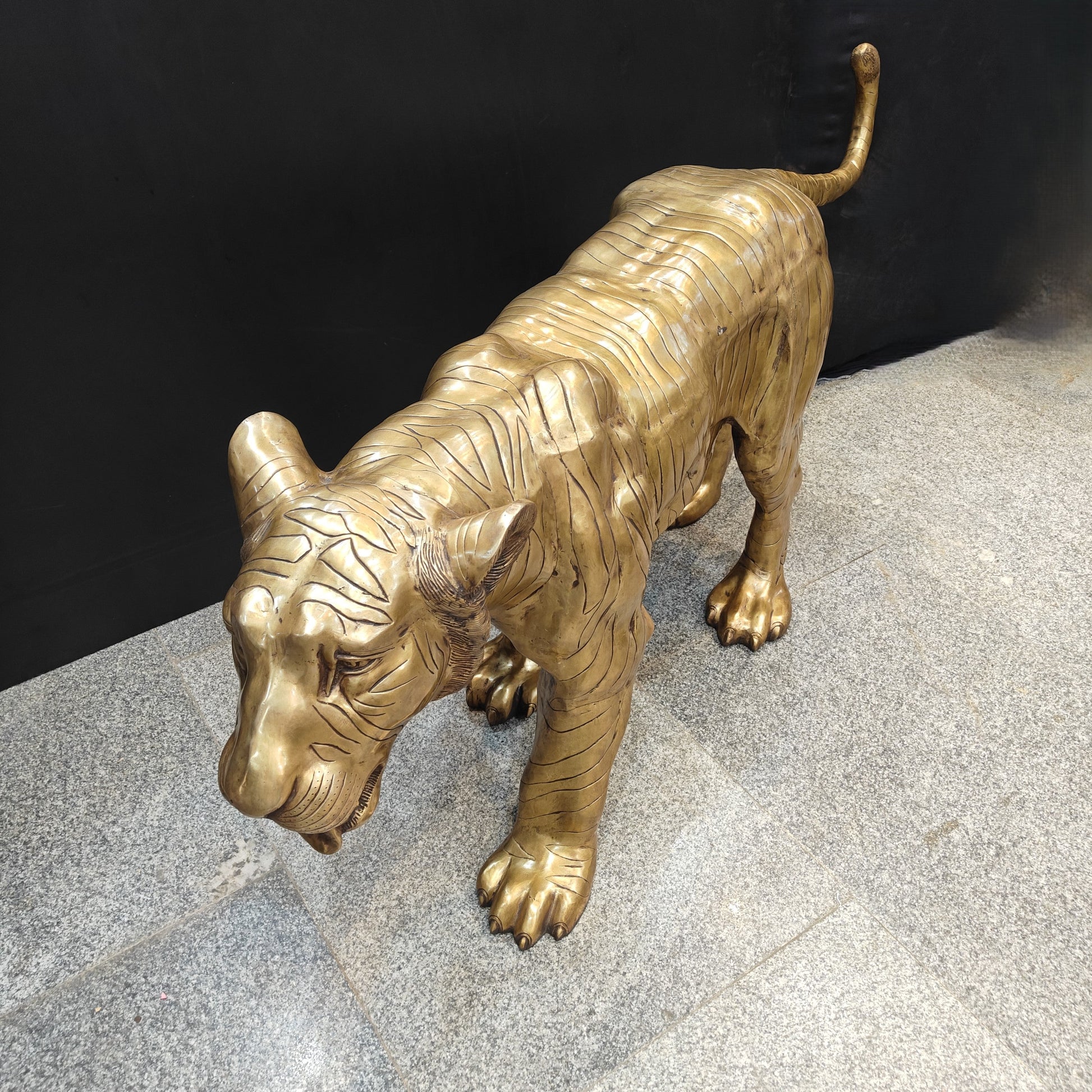 Brass Large Size Leopard Figurines Showpieces Decor 70 Inches - Image 4