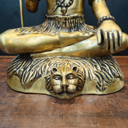 Brass Large Mahadev Lord Shiva Idol For Home Office Decor 3 Feet by vendor-unknown - Hindu Gods (View 7)