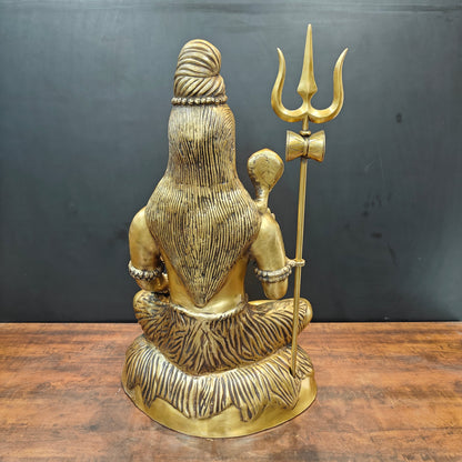 Brass Large Mahadev Lord Shiva Idol For Home Office Decor 3 Feet by vendor-unknown - Hindu Gods (View 8)