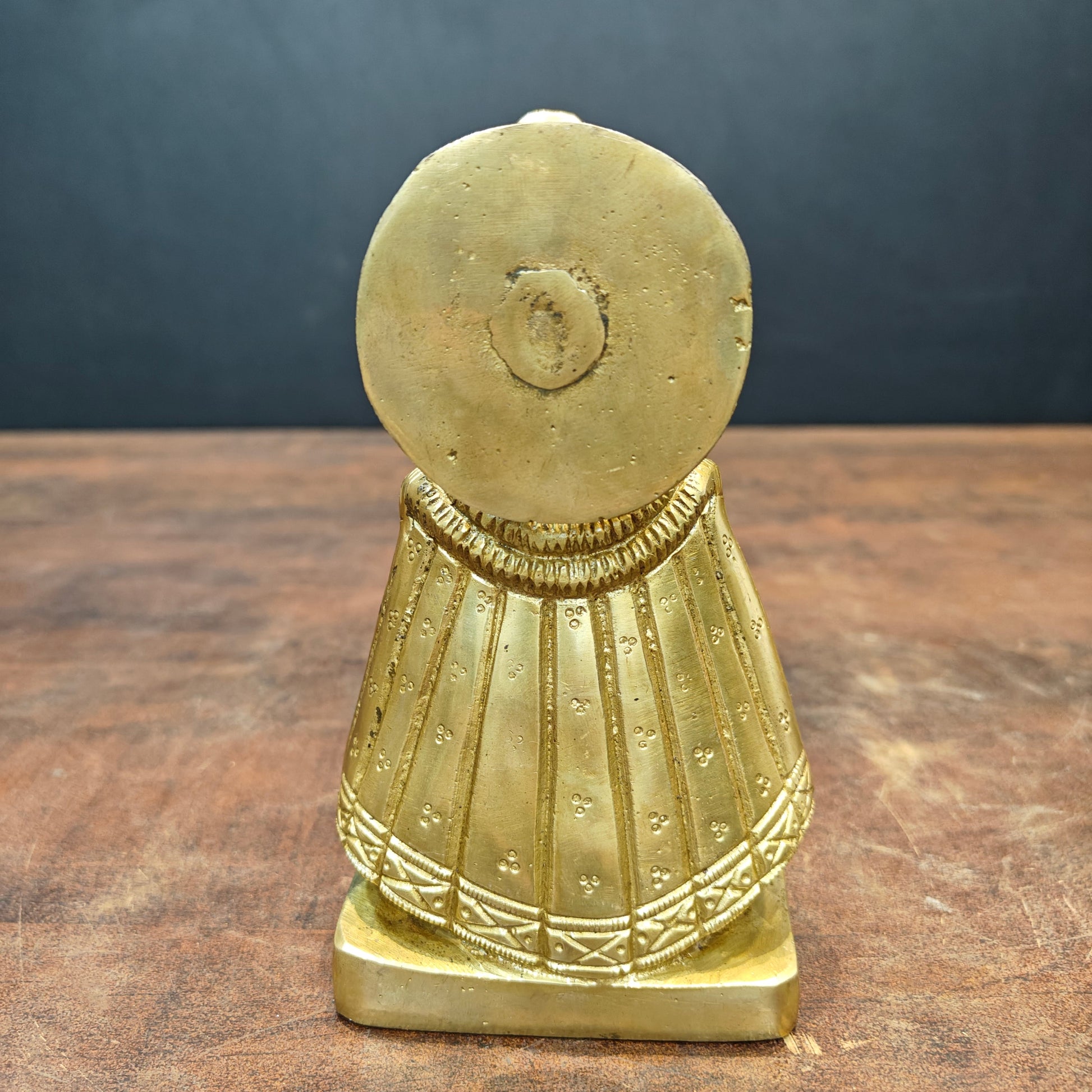 Brass Khatu Shyam Baba Statue Golden Finish For Home Temple Decor 6 Inch - Image 5