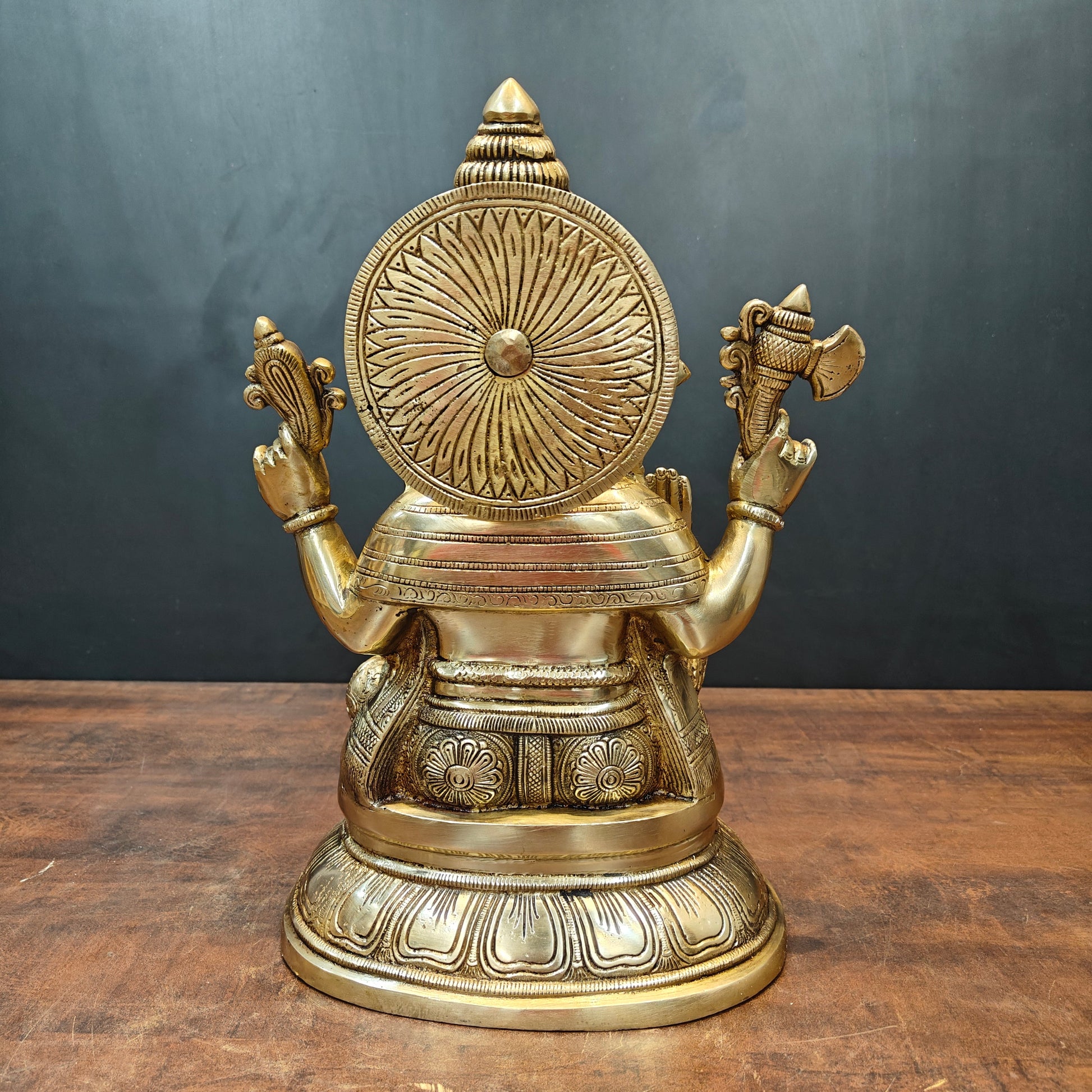 Brass Lord Ganesha Idol For Home Decor 15 Inch - Image 6
