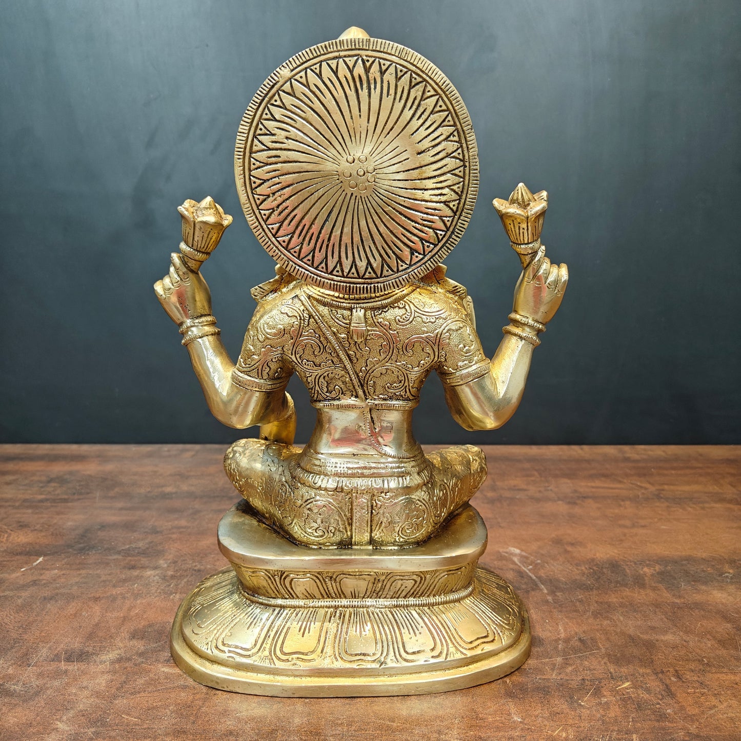 Brass Goddess Lakshmi Statue For Home Decor 15 Inches
