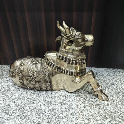 Brass Large Nandi Sculpture Antique Finish 33 inches by vendor-unknown - Spiritual (View 5)