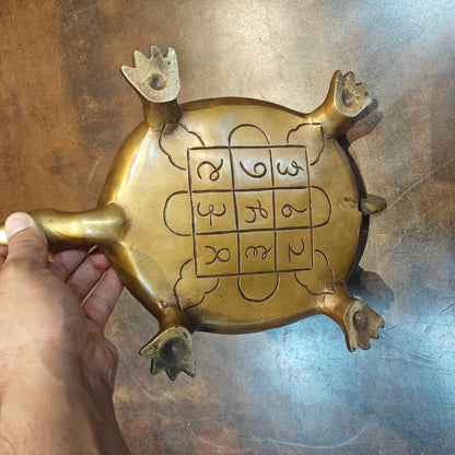 Brass Dashavtar Vishnu Shree Yantra on Tortoise 13 Inch by vendor-unknown - Decor (View 6)