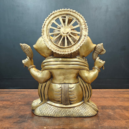 Brass Lord Ganesha Idol Antique Finish For Home Decor 2 Feet by vendor-unknown - Hindu Gods (View 7)