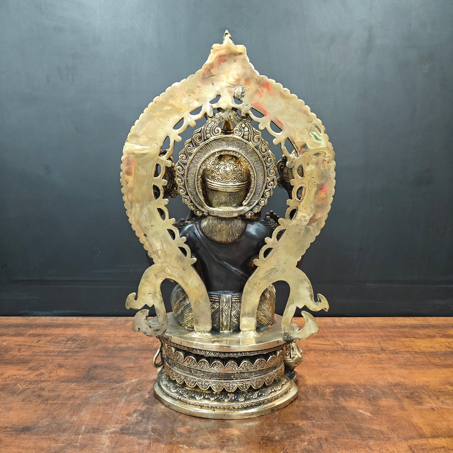 Brass Ganesha Statue Black Patina Finish 26 Inches