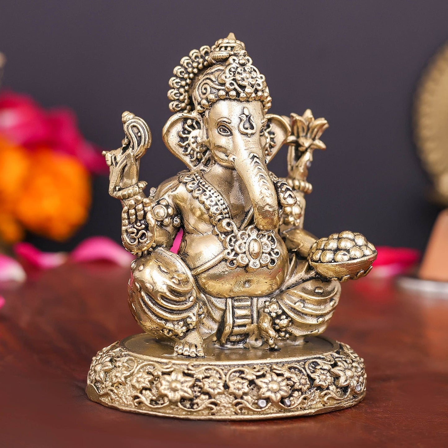Brass Superfine Ganesha Idol 2.7 Inch