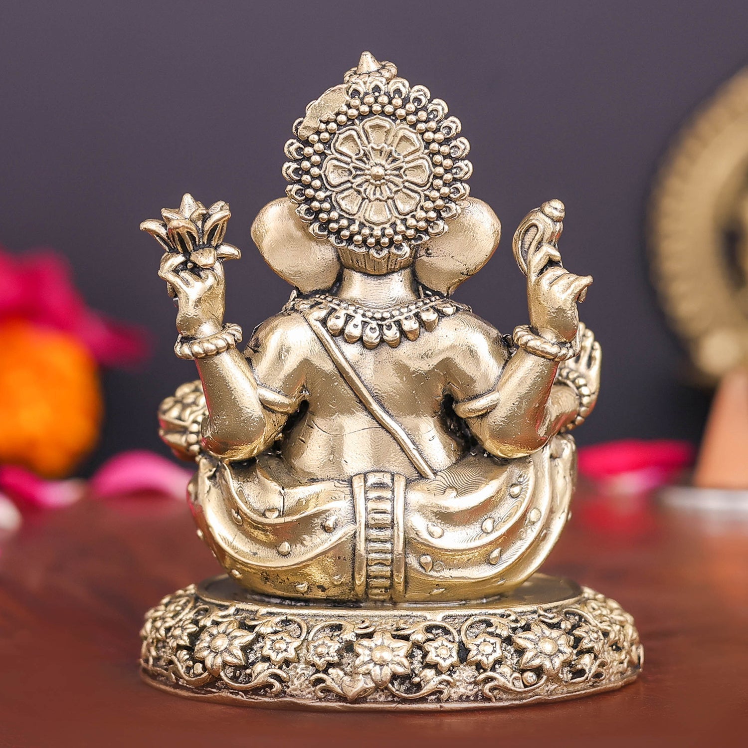 Brass Superfine Ganesha Idol 2.7 Inch - Image 6