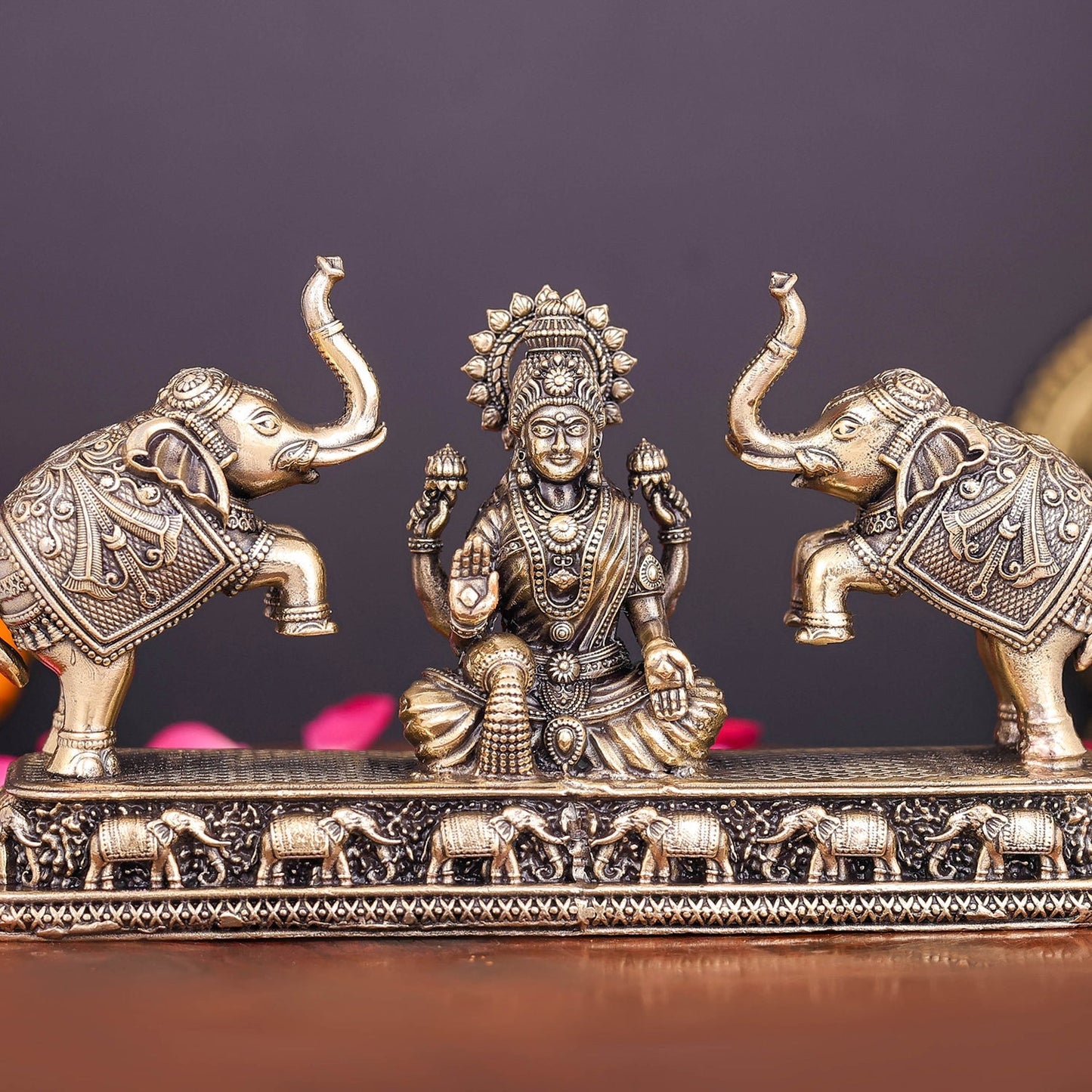 Brass Superfine Goddess Gajalakshmi Idol 6 Inch