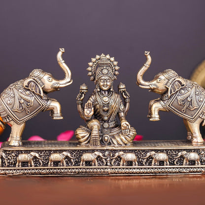 Brass Superfine Goddess Gajalakshmi Idol 6 Inch by vendor-unknown - Hindu Gods (View 2)