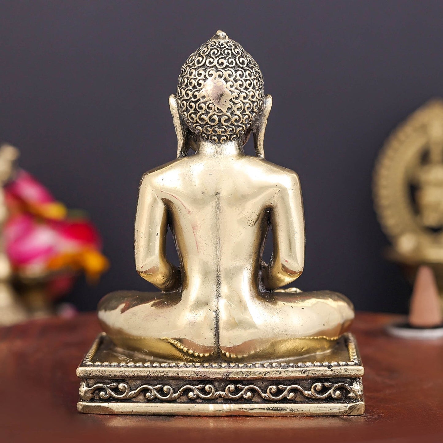 Brass Superfine Jain Bhagawan Shri Mahavir Swami 4 Inch