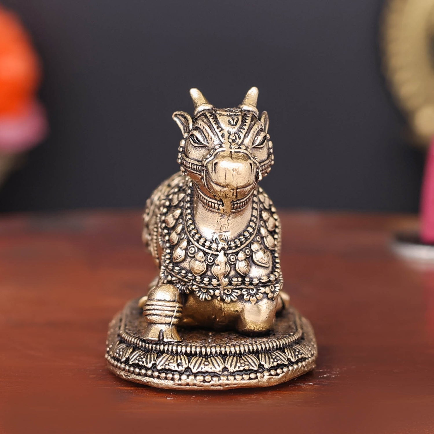 Brass Antique Nandi Statue 2.8" - Image 8