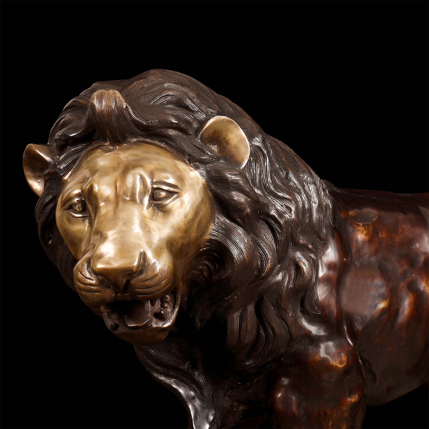 Brass Large Size Lion Statue Sculpture Decor Showpiece 77 Inches - Image 2