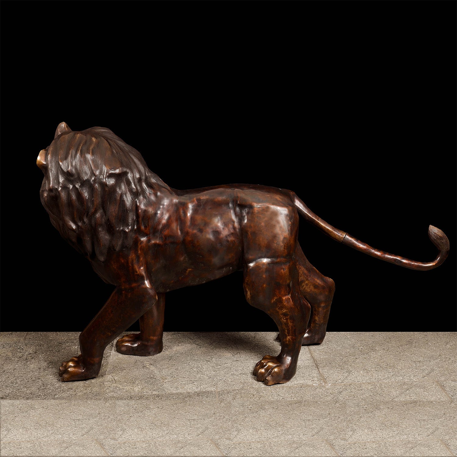 Brass Large Size Lion Statue Sculpture Decor Showpiece 77 Inches - Image 6