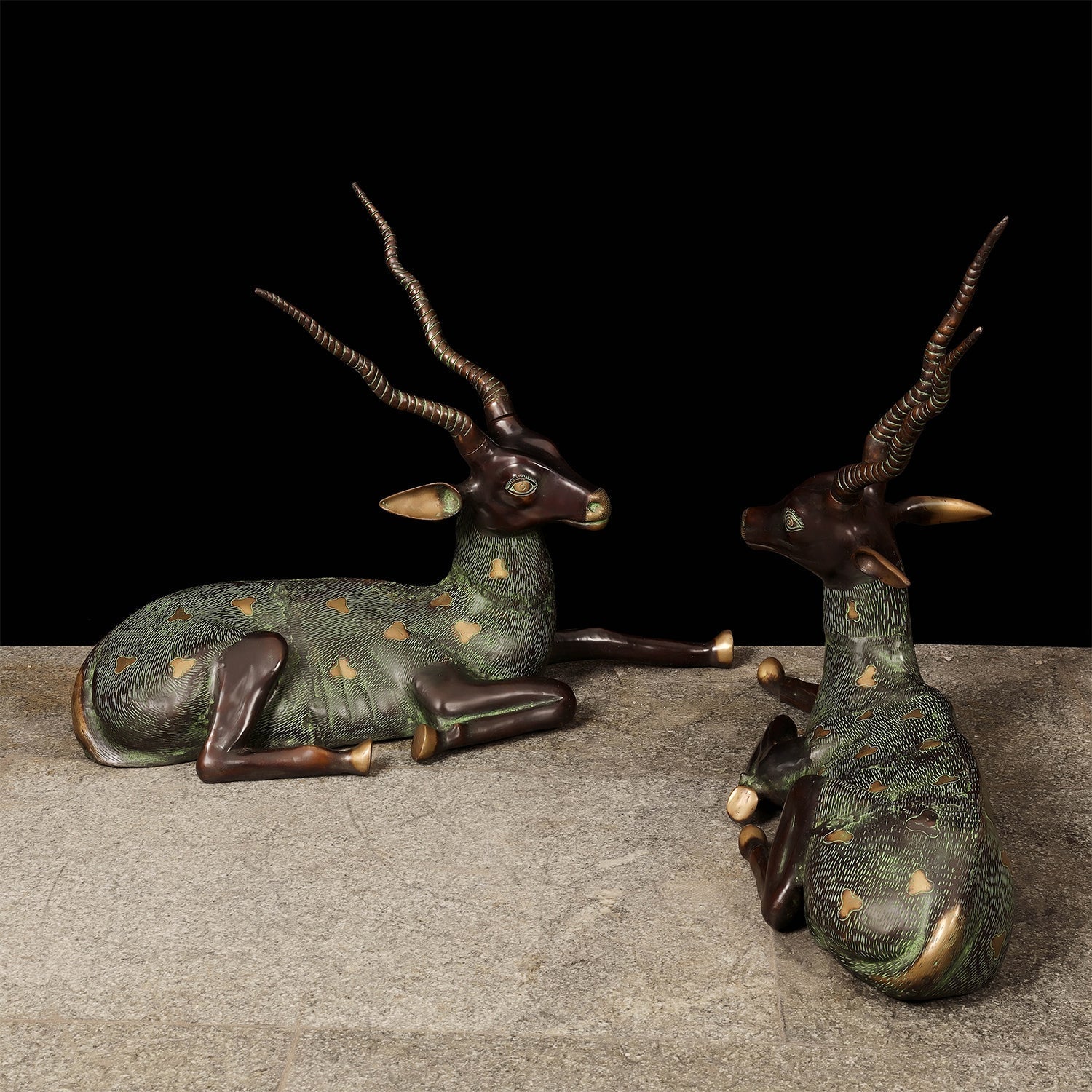 Brass Large Deer Pair Decorative Showpiece Animal Figurine 3 Feet - Image 4