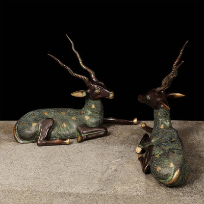Brass Large Deer Pair Decorative Showpiece Animal Figurine 3 Feet by vendor-unknown - Decor (View 4)